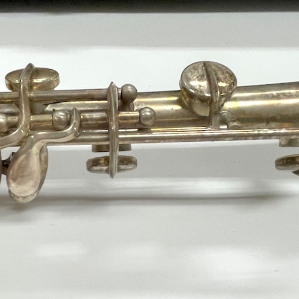Vintage Silver Clarinet C. J. Boston Elkhart Indiana in Case - Picture 10 of 15